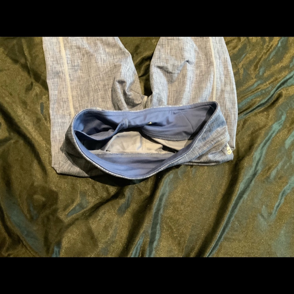 EUC-Adidas Climalite navy streaked capris - Picture 3 of 3